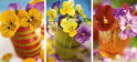 Bloemen vouwkaart (violen)