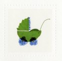 Kinderwagen blauwe wielen